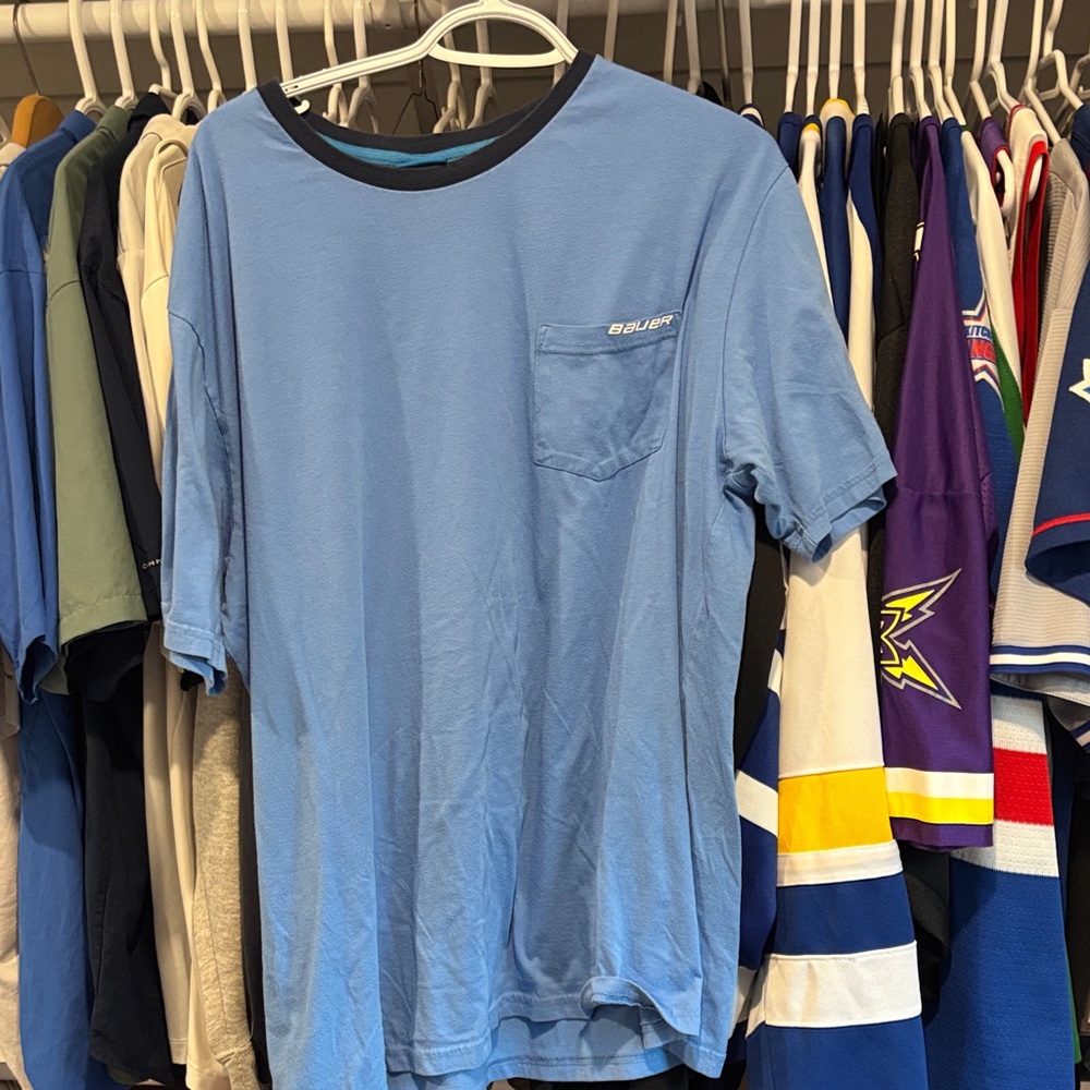 Bauer Men's Light Blue Short Sleeve Tee